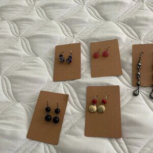 5 Pairs of Pierced Dangle Earrings Bundle